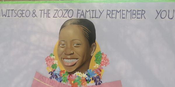 Mural pays tribute to Asithandile Kwasa Zozo and victims of GBV